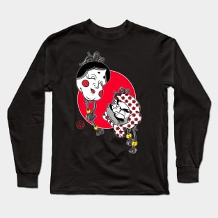 Hyottoko and Okame masks Long Sleeve T-Shirt